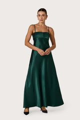 Misha Pintuck Dress in Forrest
