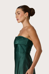 Misha Pintuck Dress in Forrest