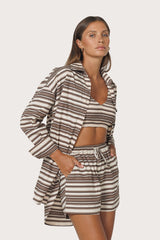 Lila Poplin Bralette in Beachmark Stripe