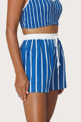 Donovan Poplin Short in Vacay Stripe