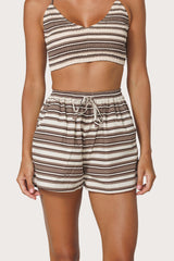 Lila Poplin Bralette in Beachmark Stripe