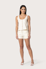 Tailor Linen Short in Almond