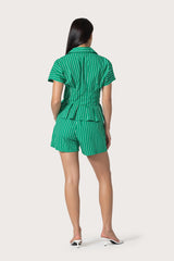Tailor Shirt in Clover Stripe