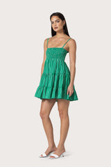 Evita Mini Dress in Clover Stripe