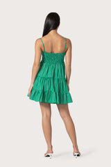 Evita Mini Dress in Clover Stripe