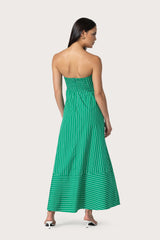 Timothy Poplin Maxi Dress in Clover Stripe