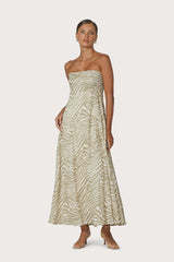Alora Linen Dress in Macan