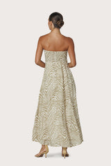 Alora Linen Dress in Macan