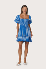 Nina Poplin Dress in Vacay Stripe