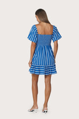 Nina Poplin Dress in Vacay Stripe