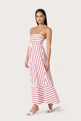 Timothy Poplin Maxi Dress in Summer Stripe