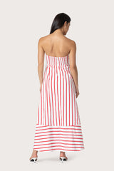 Timothy Poplin Maxi Dress in Summer Stripe
