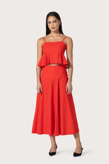 Karla Top in Crimson