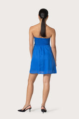 Talia Linen Mini Dress in Atlantic Blue
