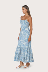 Jorden Maxi Poplin Dress in Botanical
