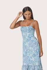 Jorden Maxi Poplin Dress in Botanical