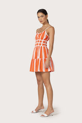 Maria Dress in Salsa Stripe