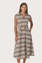 Chloe Poplin Dress Beachmark Stripe