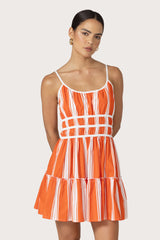 Maria Dress in Salsa Stripe