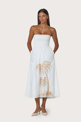 Dion Strapless Embroidered Dress