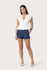 Tailor Linen Short in Indigo