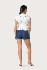 Tailor Linen Short in Indigo