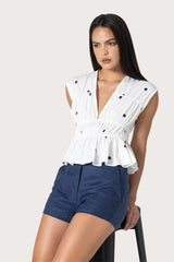 Tailor Linen Short in Indigo