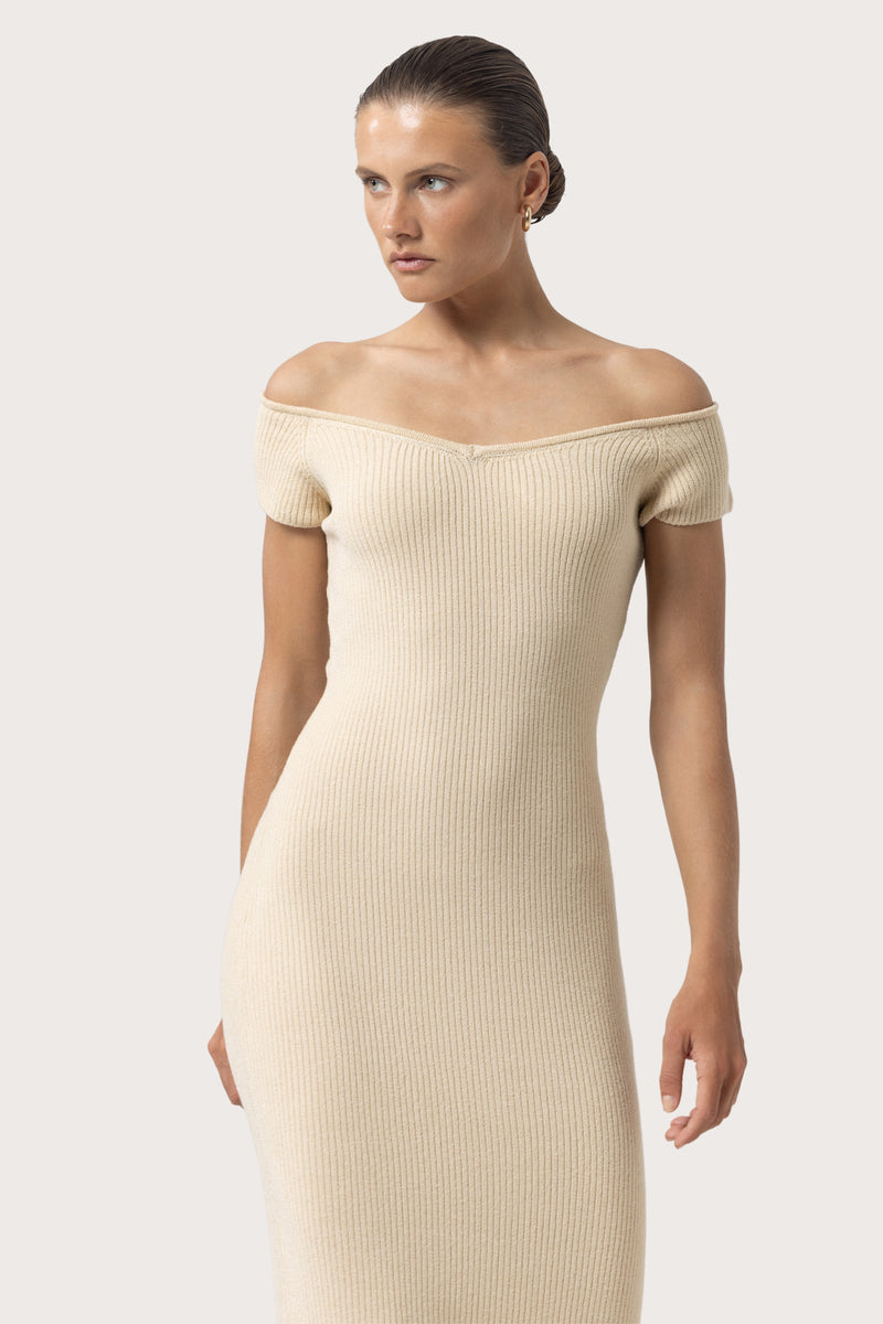 Dana Knitted Dress in Oatmeal