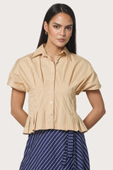 Tailor Blouse in Tan