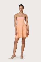 Alora Mini Linen Dress in Sorbet