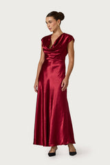 Vera Maxi Dress in Claret