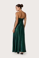 Misha Pintuck Dress in Forrest
