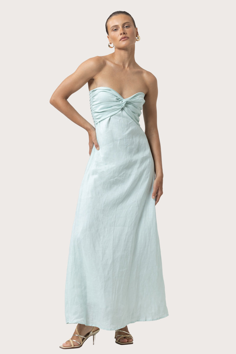 Melody Linen Maxi Dress in Shimmer