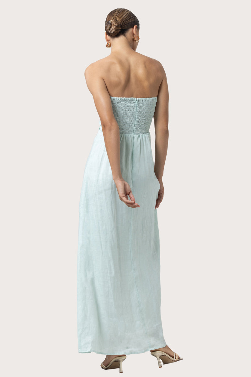 Melody Linen Maxi Dress in Shimmer