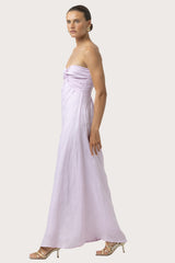 Melody Linen Maxi Dress in Lilac