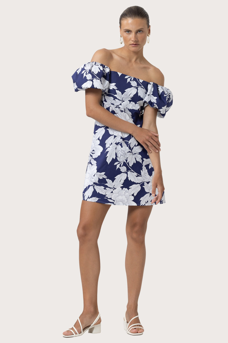 Gracie Poplin Dress in Rosa Floral