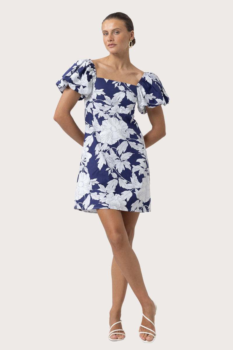 Gracie Poplin Dress in Rosa Floral