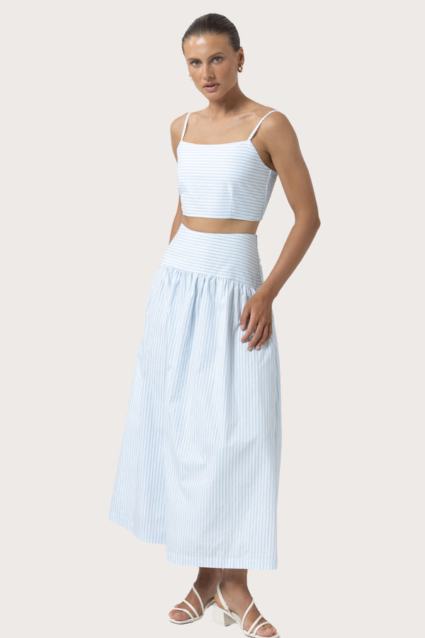 Oliver Poplin Skirt Tailor Stripe