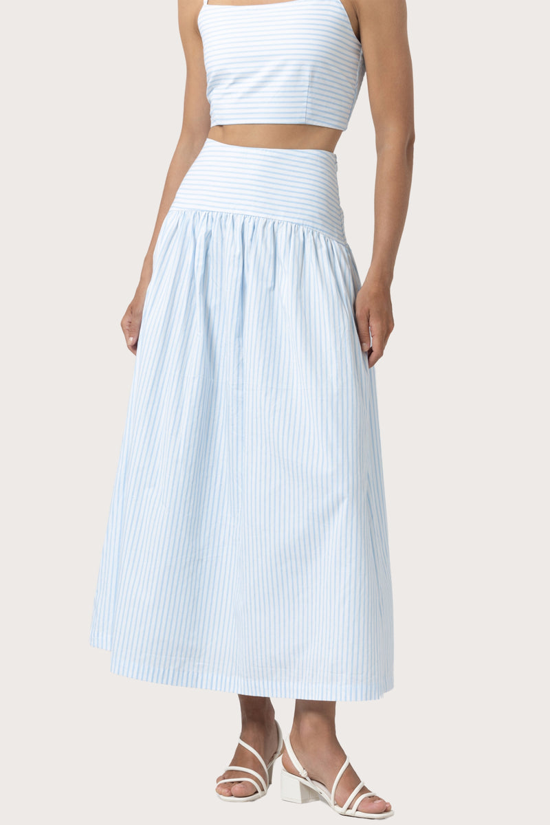 Oliver Poplin Skirt Tailor Stripe