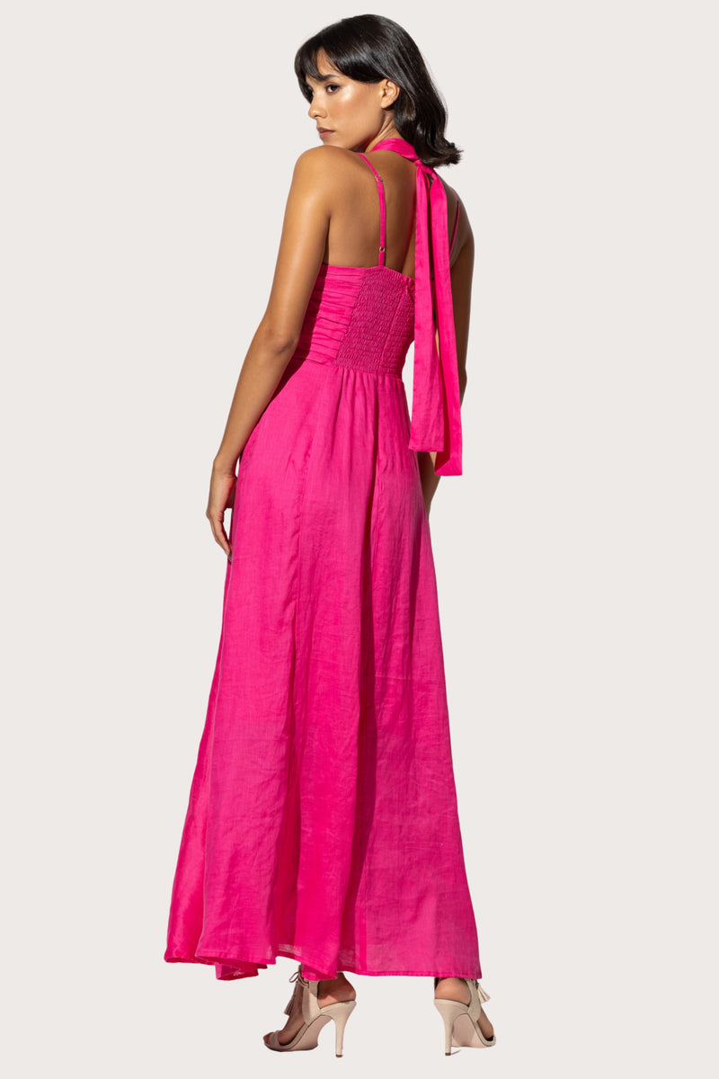 Meela Maxi Linen Dress in Ultra