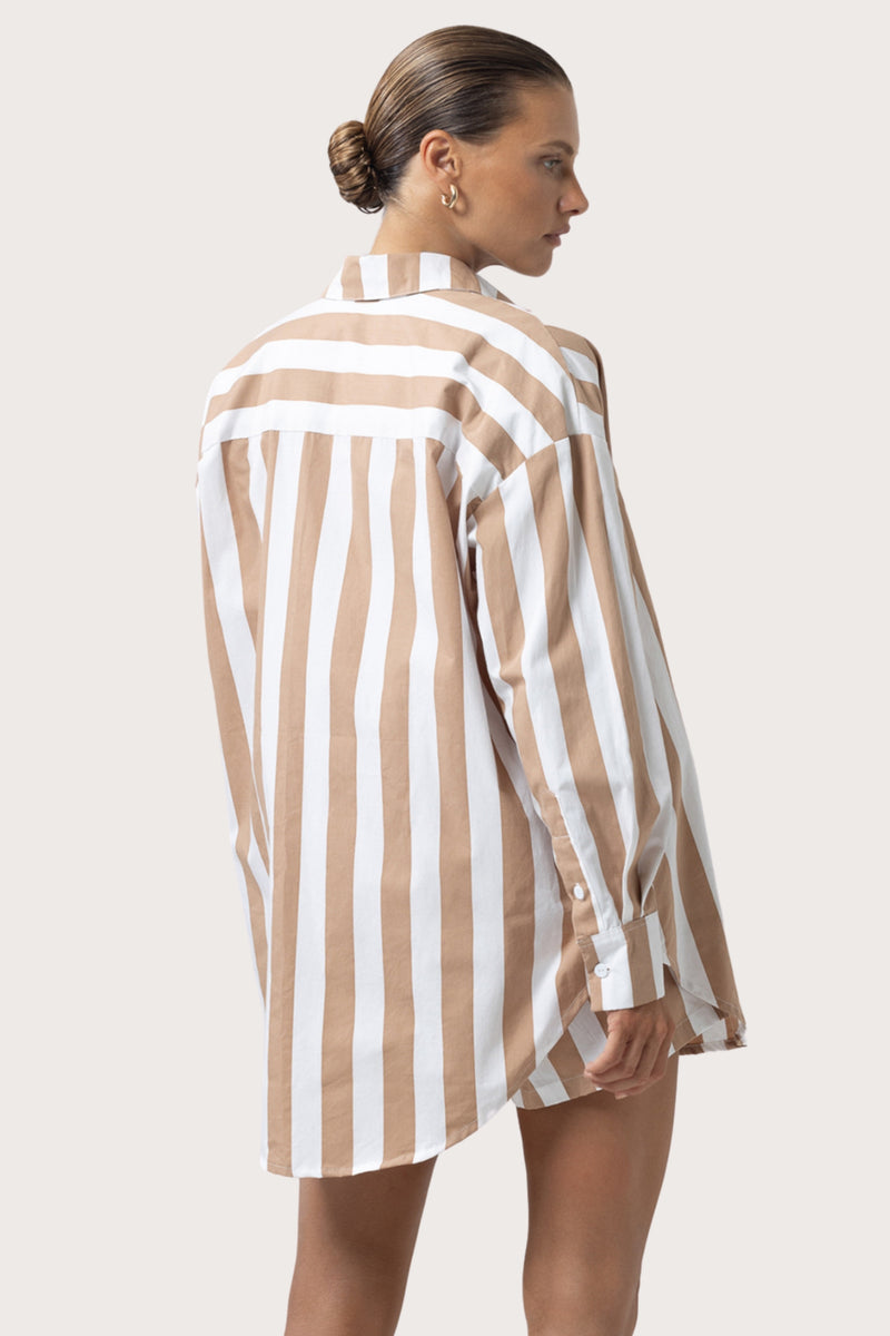 Sun Poplin Shirt in Halo Stripe