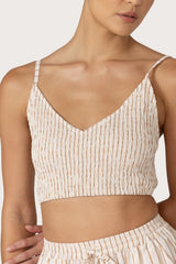 Lila Bralette in Neutral Stripe