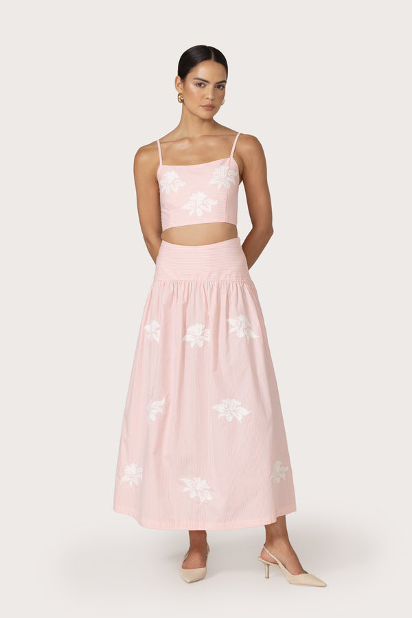 Oliver Top in Orchid Stripe Embroidery