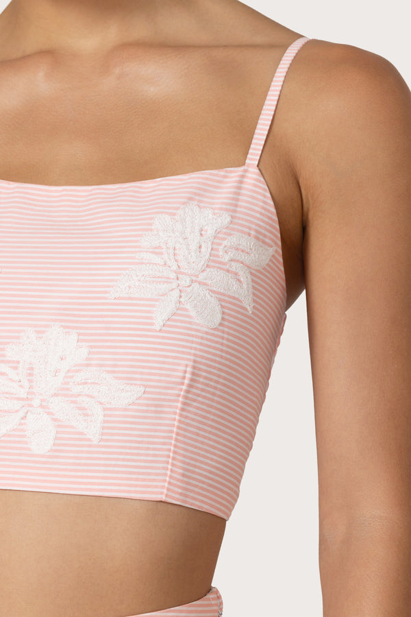 Oliver Top in Orchid Stripe Embroidery