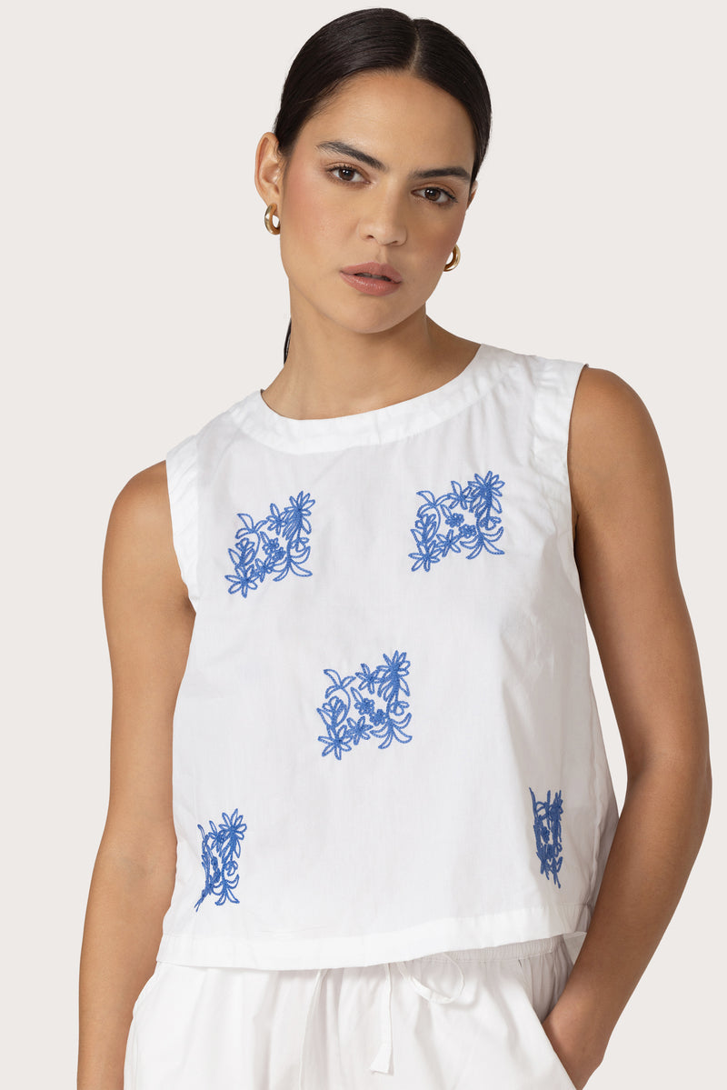 Megan Top in Riley Embroidery