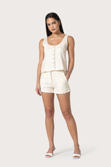 Tailor Linen Short in Almond