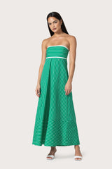 Timothy Poplin Maxi Dress in Clover Stripe