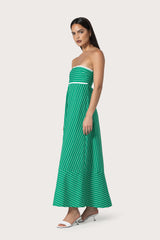 Timothy Poplin Maxi Dress in Clover Stripe