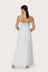 Adriana Maxi Linen Dress in Echo