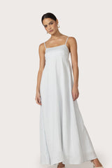 Adriana Maxi Linen Dress in Echo